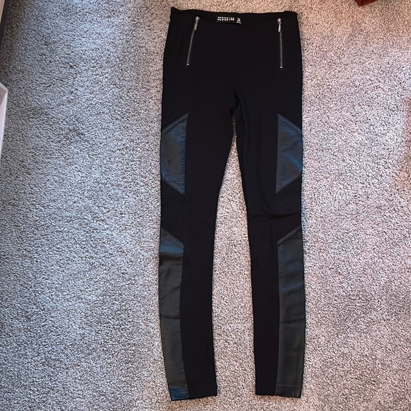 Design lab solid and faux leather leggings size 24 - Picture 1 of 4